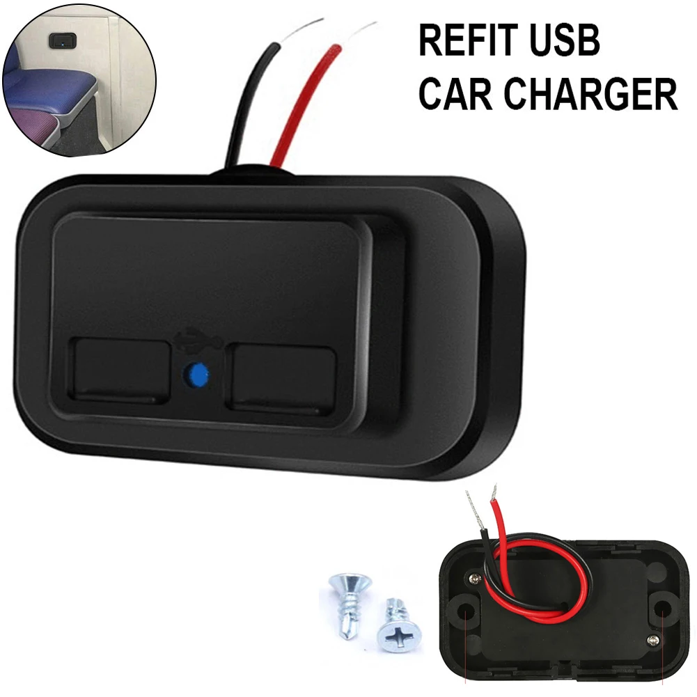 Dual USB Car Charger Socket Quick Charge 12V/24V 4.8A Power Adapter Car USB Charger for Motorcycle Camper Truck ATV Boat Car RV
Dual USB Car Charger Socket Quick Charge 12V/24V 4.8A Power Adapter Car USB Charger for Motorcycle Camper Truck ATV Boat Car RV