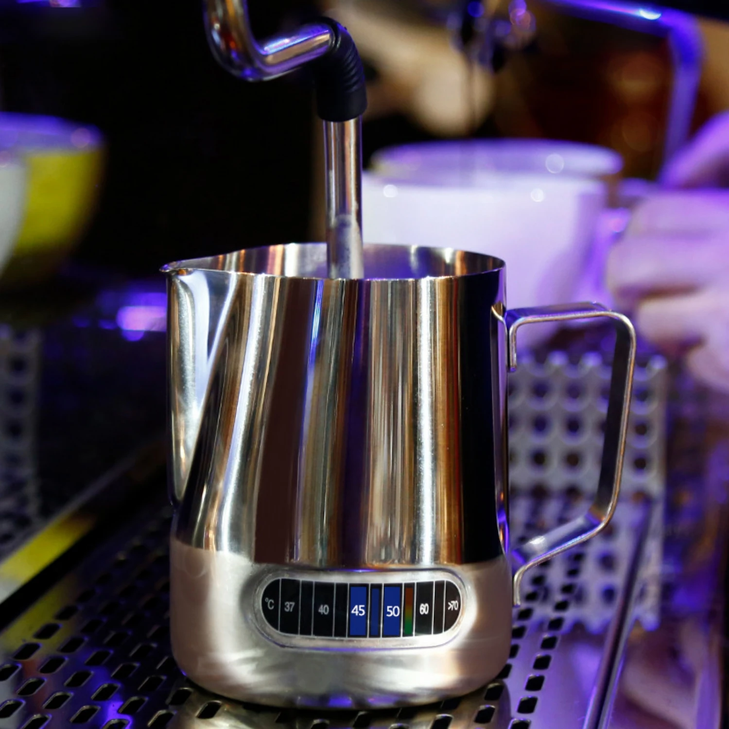 Garland Pitcher Cup Milk Frothing Steel Temperature Sticker Steaming Espresso Stainless
Garland Pitcher Cup Milk Frothing Steel Temperature Sticker Steaming Espresso Stainless