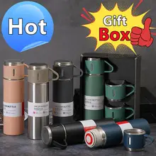 500ML Coffee Thermos Water Bottle Portable Thermal Tumbler Travel Sports Mug In-Car Insulated Cup Stainless Steel Vacuum Flasks