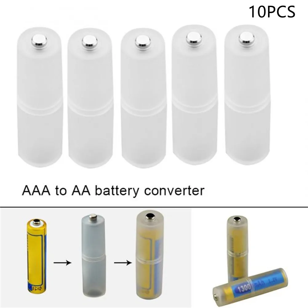 

4pcs AAA To AA Size Battery Converter Adapter Batteries Holder Durable Case Switcher PP Power Bank Storage Box Durable