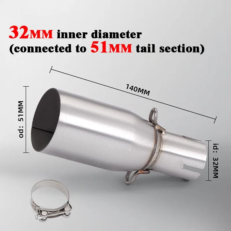Средняя секция выхлопной системы мотоцикла, адаптер 28-45 мм, 51 мм, выхлопная секция, модификация мотоцикла, выхлопная труба, средняя соединительная труба
Средняя секция выхлопной системы мотоцикла, адаптер 28-45 мм, 51 мм, выхлопная секция, модификация мотоцикла, выхлопная труба, средняя соединительная труба