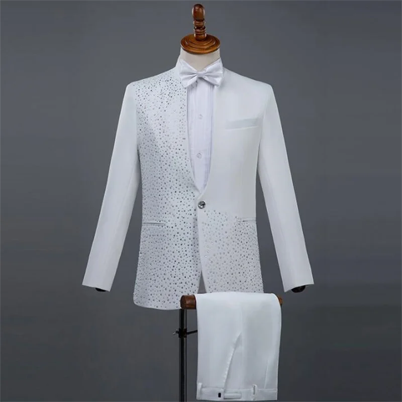 

Sequins blazer men formal dress latest coat pant designs marriage suit men homme terno masculino trouser wedding suits for men's
