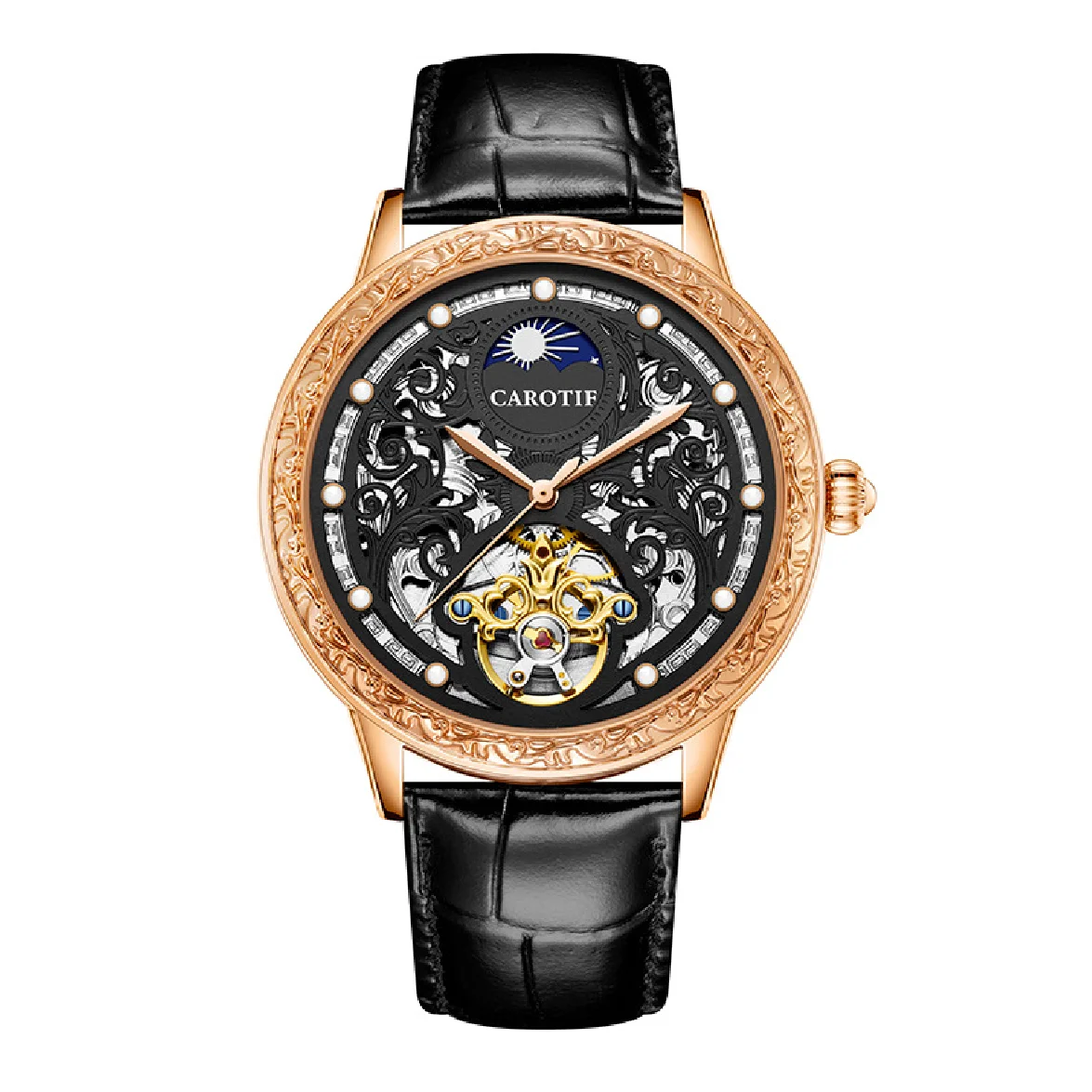 CAROTIF Top Brand Luxury watch hollow skeleton automatic mechanical Man watches fashion waterproof leather strap Wristwatch
CAROTIF Top Brand Luxury watch hollow skeleton automatic mechanical Man watches fashion waterproof leather strap Wristwatch