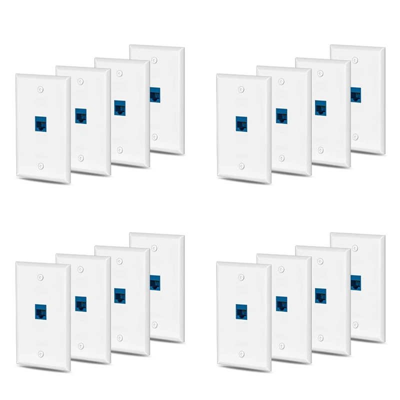Сетевая розетка 16X Cat6, Ethernet, настенная розетка с 1 портом RJ45, Сетевая розетка с внутренней резьбой, фоторозетка, белая и синяя
Сетевая розетка 16X Cat6, Ethernet, настенная розетка с 1 портом RJ45, Сетевая розетка с внутренней резьбой, фоторозетка, белая и синяя