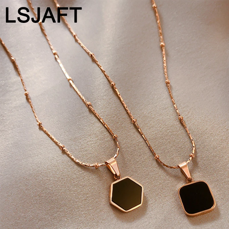 Hip Hop Stainless Steel Geometric Square Hexagonal Beads Chain Pendant Necklaces Jewelry Women Christmas Gift Party Wedding
Hip Hop Stainless Steel Geometric Square Hexagonal Beads Chain Pendant Necklaces Jewelry Women Christmas Gift Party Wedding