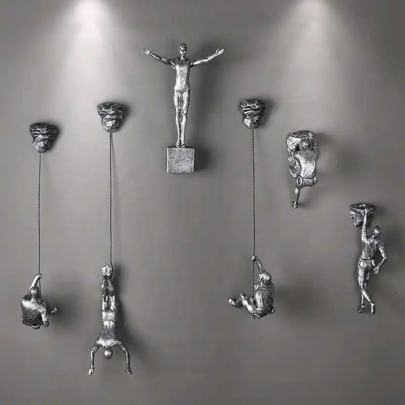Modern Creative Rock Climber Resin Background Wall Hanging Decorative Sculpture Figure Gift Modern Handmade Carving Crafts 
Modern Creative Rock Climber Resin Background Wall Hanging Decorative Sculpture Figure Gift Modern Handmade Carving Crafts