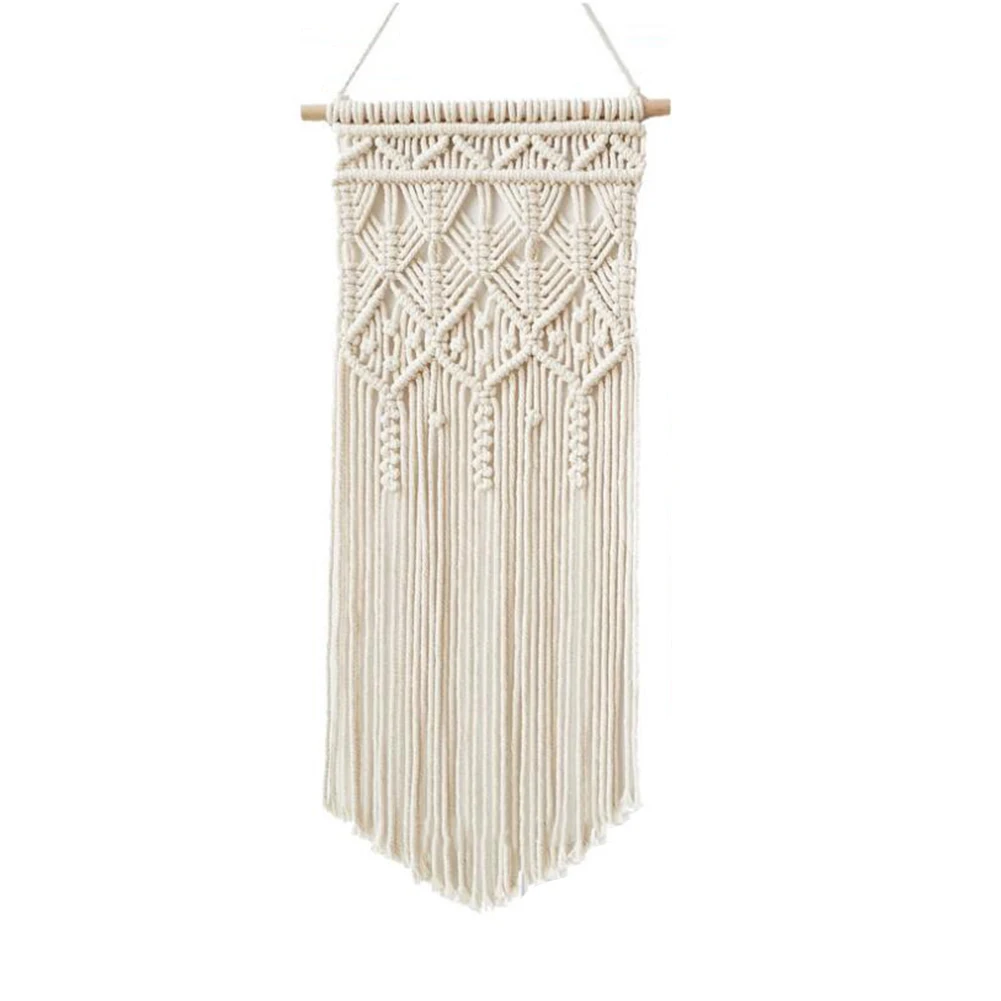 Скандинавский богемный Плетеный вручную хлопковый шнур с кисточками гобелен настенное украшение макраме настенное украшение 
Скандинавский богемный Плетеный вручную хлопковый шнур с кисточками гобелен настенное украшение макраме настенное украшение