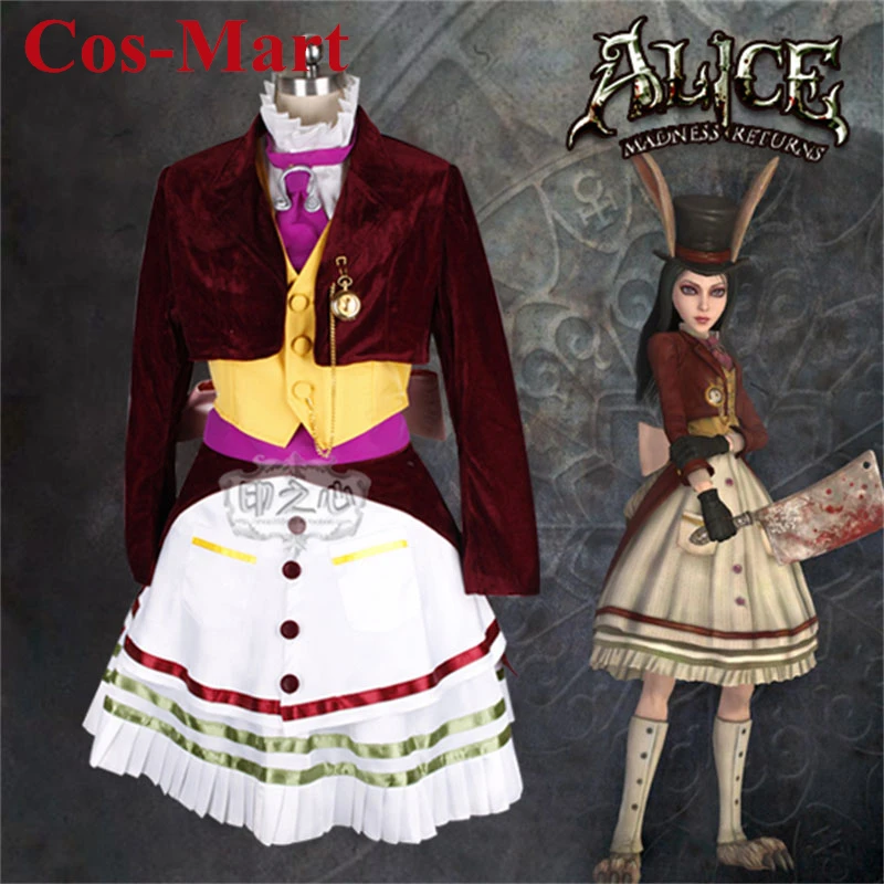 Anime Alice: Madness Returns Cosplay Costumes Lucky Rabbit Dark Red Velvet Maid Suit Female Halloween Party Role Play Clothing
Anime Alice: Madness Returns Cosplay Costumes Lucky Rabbit Dark Red Velvet Maid Suit Female Halloween Party Role Play Clothing