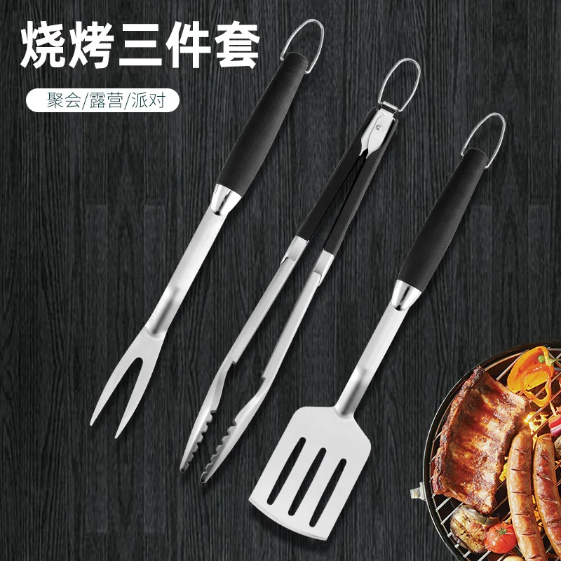 BBQ Grilling Tools Set Kit Plastic Handle Stainless Steel Utensils Barbecue Spatula Fork Shovel Clip Three Sets of Accessories
BBQ Grilling Tools Set Kit Plastic Handle Stainless Steel Utensils Barbecue Spatula Fork Shovel Clip Three Sets of Accessories