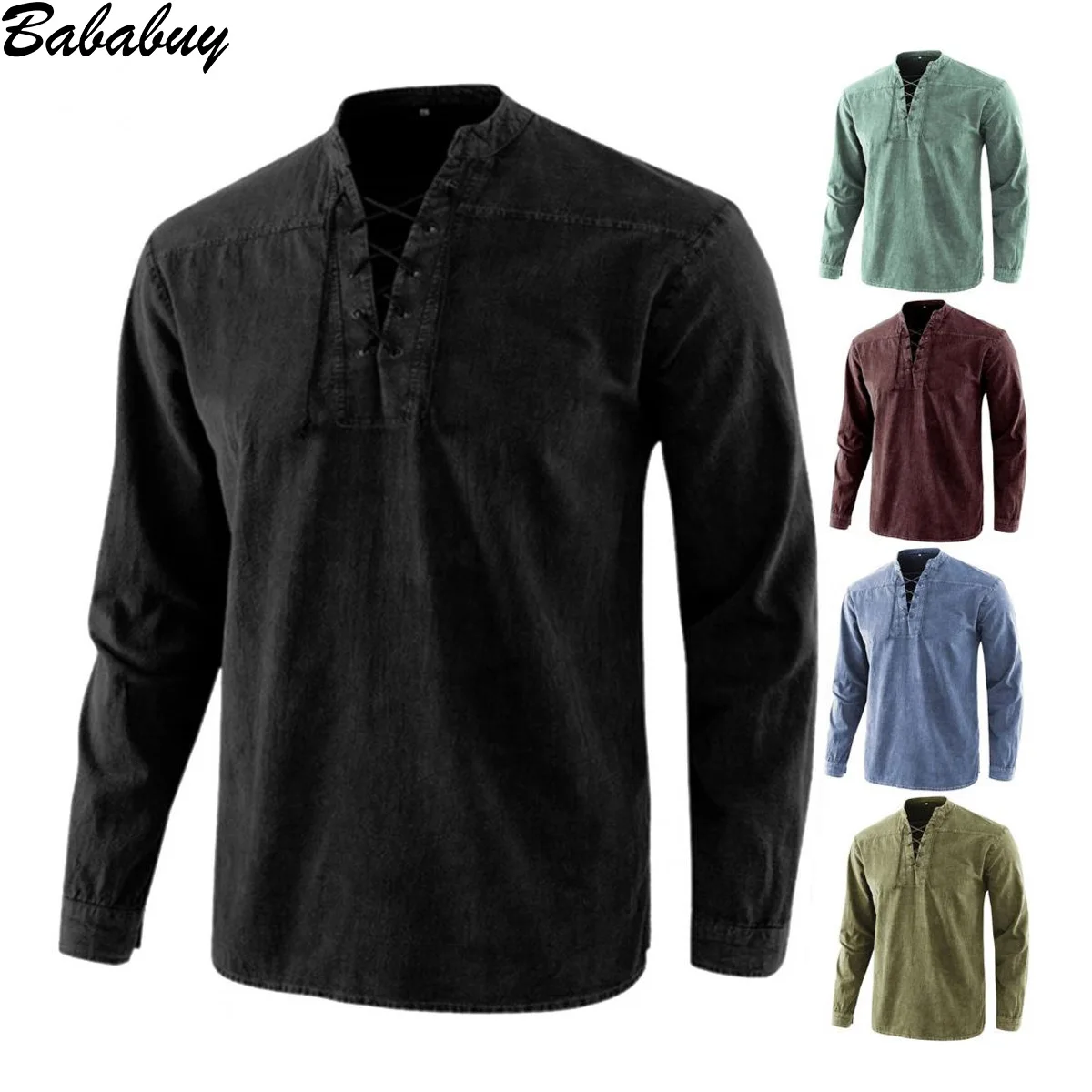 Bababuy Men's Vintage Lace Up Linen Cotton Shirts Roman Knight Medieval Casual Long Sleeve V Neck Tops Shirts
Bababuy Men's Vintage Lace Up Linen Cotton Shirts Roman Knight Medieval Casual Long Sleeve V Neck Tops Shirts