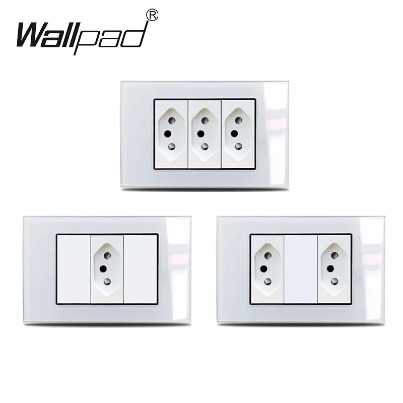 Brasil Wall Socket 118*75mm Wallpad L3 White Tempered Glass AC 110V Brazil Brazilian Plug 3 Pins Hole 10A Power Wall Outlet
Brasil Wall Socket 118*75mm Wallpad L3 White Tempered Glass AC 110V Brazil Brazilian Plug 3 Pins Hole 10A Power Wall Outlet