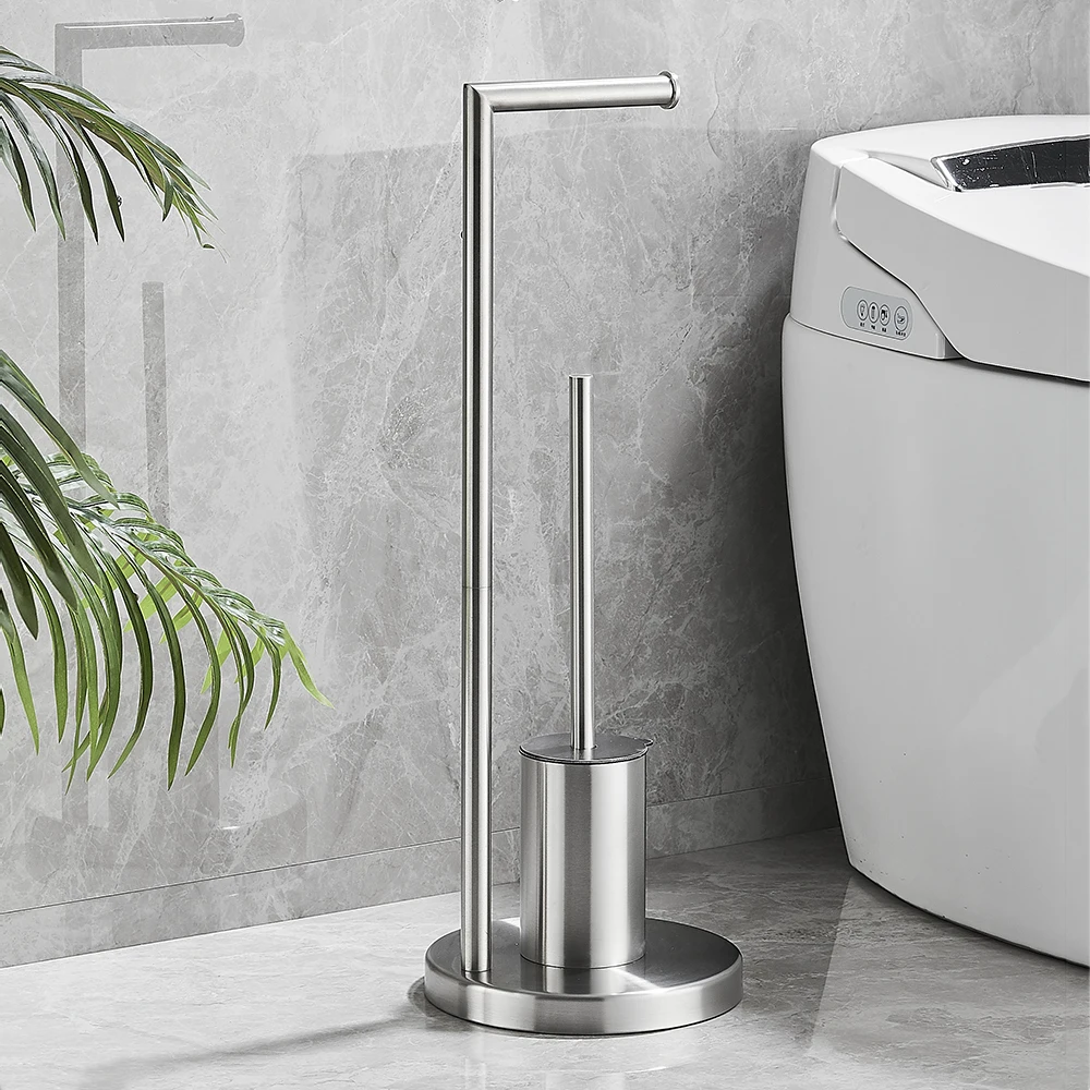 Floor Standing Toilet Paper Holder 304 Stainless Steel Integrated Bathroom Accessories Toilet Brush Holder Cleaning Tools
Floor Standing Toilet Paper Holder 304 Stainless Steel Integrated Bathroom Accessories Toilet Brush Holder Cleaning Tools