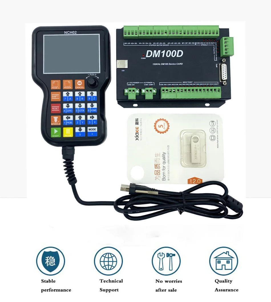 New product NCH02 upgraded version of DM100 cnc controller Engraving machine motion control system 3 4 5 axis offline control
New product NCH02 upgraded version of DM100 cnc controller Engraving machine motion control system 3 4 5 axis offline control