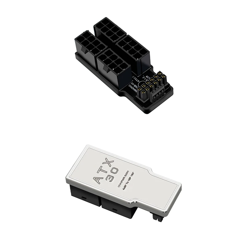 ATX3.0 12VHPWR 12+4P 600W 180 Degree Power Adapter Converter 4X8pin 40 Series Graphics Card Power Connector Converter
ATX3.0 12VHPWR 12+4P 600W 180 Degree Power Adapter Converter 4X8pin 40 Series Graphics Card Power Connector Converter