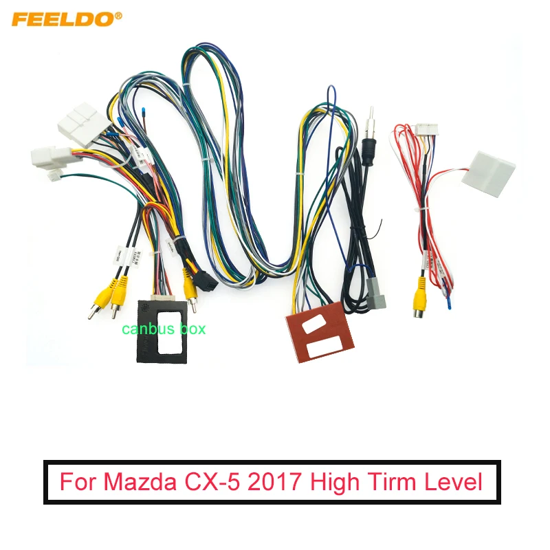 Автомобильный 16-контактный аудио жгут проводов FEELDO с can-шиной для Mazda CX-5 2017 |