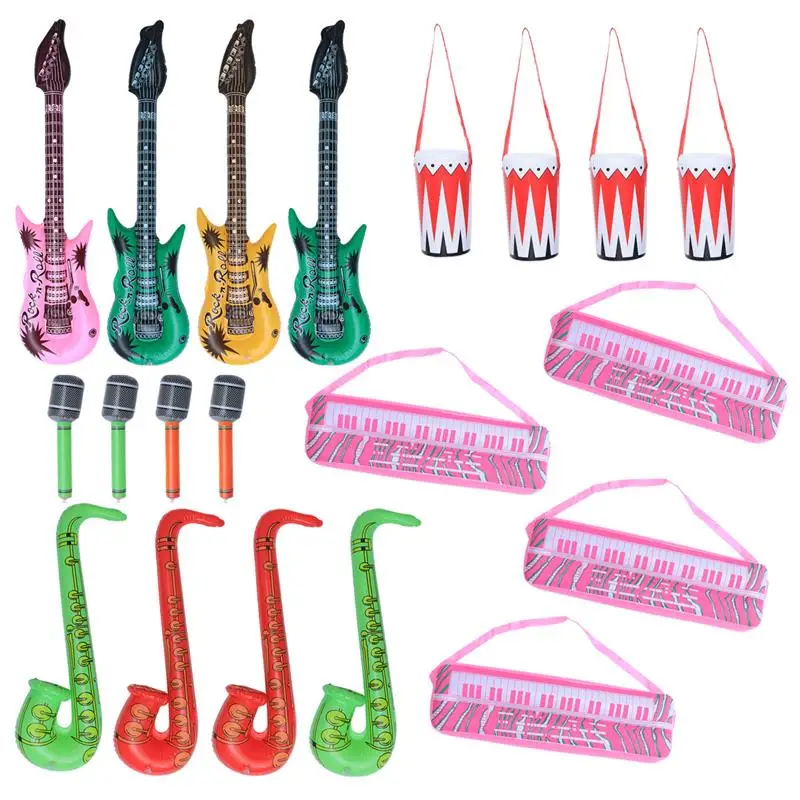 20pcs Kids Inflatable Instruments Toy Electronic Piano Drum Saxophone Microphone Guitar Musical Instruments Toy Set Random Color
20pcs Kids Inflatable Instruments Toy Electronic Piano Drum Saxophone Microphone Guitar Musical Instruments Toy Set Random Color