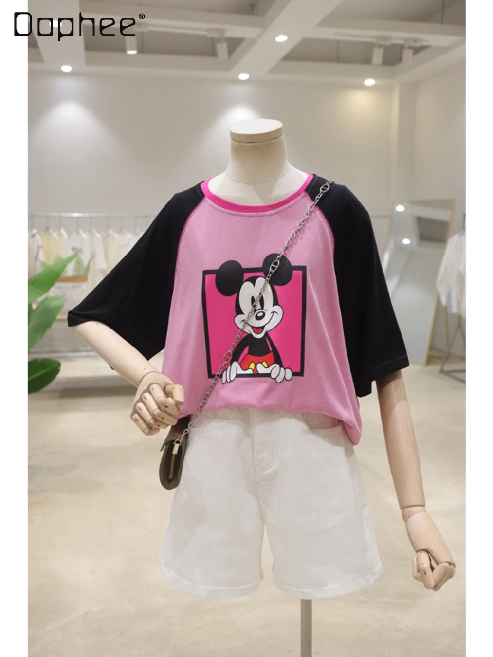 Raglan Sleeve Cartoon Printed T-shirt Women Summer Comfortable Breathable and Loose Slimming Cotton Short Sleeve T shirt Female
Raglan Sleeve Cartoon Printed T-shirt Women Summer Comfortable Breathable and Loose Slimming Cotton Short Sleeve T shirt Female
