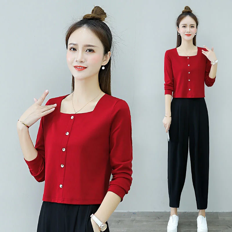 2022 Spring New Fashion 100% Cotton T Shirt Woman Long Sleeve O Neck T-shirt Women Shirt Top Woman Korean Style Plus Size Shirt
2022 Spring New Fashion 100% Cotton T Shirt Woman Long Sleeve O Neck T-shirt Women Shirt Top Woman Korean Style Plus Size Shirt