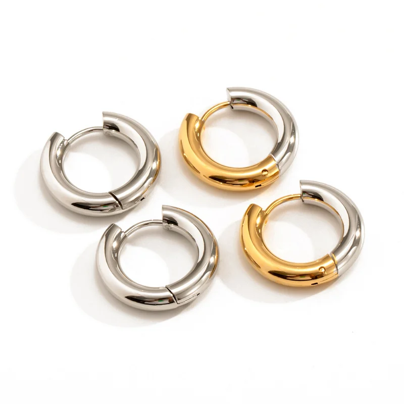 Minar Simple Penelled Gold Silver Contrasted Hoop Earrings for Women Waterproof 18K Gold Plated Titanium Steel Two Tone Earring
Minar Simple Penelled Gold Silver Contrasted Hoop Earrings for Women Waterproof 18K Gold Plated Titanium Steel Two Tone Earring