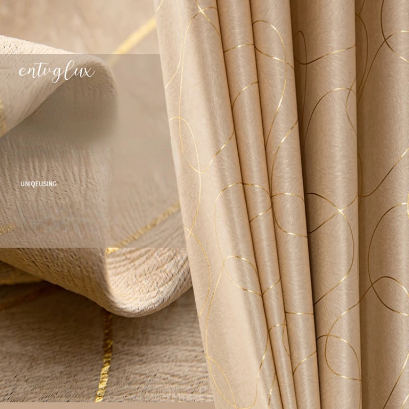 Stamping High Blackout Curtains for Living Room Bedroom New Simple Modern Light Luxury Gilding Thickened Windows Customized
Stamping High Blackout Curtains for Living Room Bedroom New Simple Modern Light Luxury Gilding Thickened Windows Customized