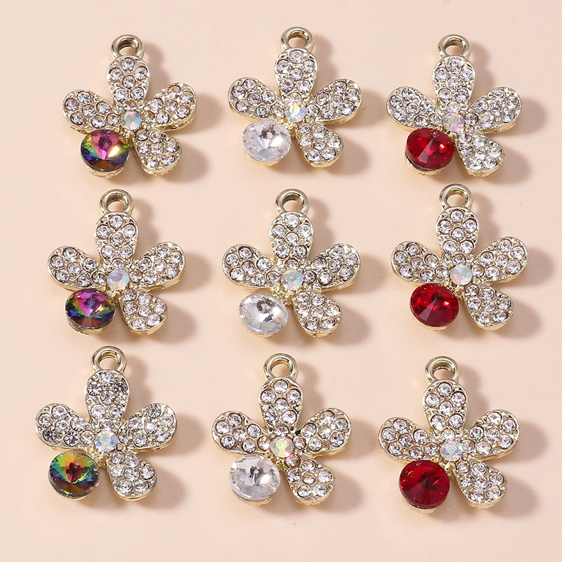 10pcs 16x19mm Elegant Crystal Flower Charms for Jewelry Making Girls Fashion Drop Earrings Pendants Necklace DIY Crafts Supplies 
10pcs 16x19mm Elegant Crystal Flower Charms for Jewelry Making Girls Fashion Drop Earrings Pendants Necklace DIY Crafts Supplies