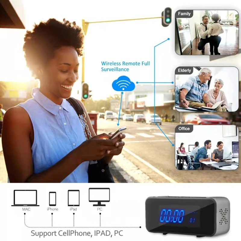 Remote Monitoring Mini Camera Alarm Clock Security IP Camcorder Invisible Home Monitor 1080P Mini DV DVR Camcorder DXAC
Remote Monitoring Mini Camera Alarm Clock Security IP Camcorder Invisible Home Monitor 1080P Mini DV DVR Camcorder DXAC