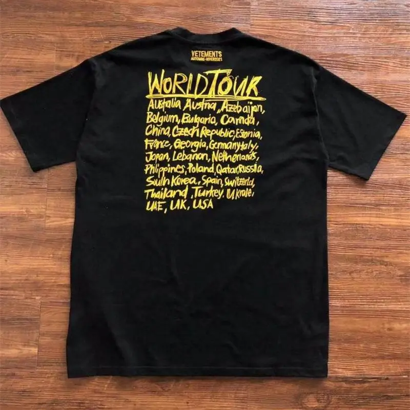 Желтая футболка с логотипом Vetement для мужчин и женщин, высококачественная повседневная футболка 1:1 2023ss, топы, футболки
Желтая футболка с логотипом Vetement для мужчин и женщин, высококачественная повседневная футболка 1:1 2023ss, топы, футболки