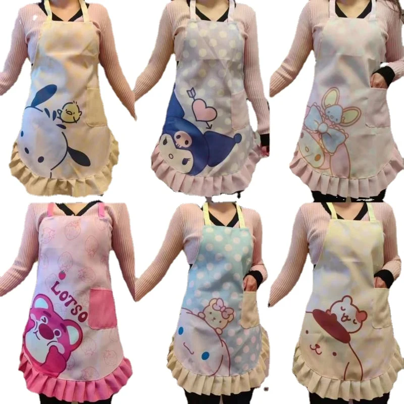 Сарафан Sanrio Kawaii My Melody Kuromi Cinnamoroll, новинка, женский милый мультяшный фартук для кухни, ресторана, рабочая одежда, подарок на день рождения
Сарафан Sanrio Kawaii My Melody Kuromi Cinnamoroll, новинка, женский милый мультяшный фартук для кухни, ресторана, рабочая одежда, подарок на день рождения