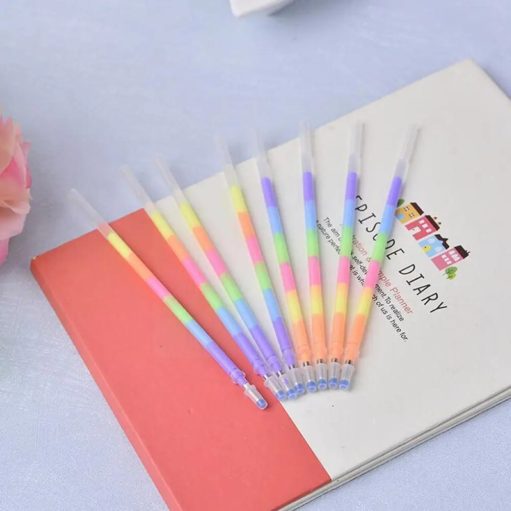 10pcs 0.5mm Rainbow Color Pen Refill Highlighters Gel Students Paint Graffiti Pens Ballpoint Stationery Fluorescent Refill L9g4
10pcs 0.5mm Rainbow Color Pen Refill Highlighters Gel Students Paint Graffiti Pens Ballpoint Stationery Fluorescent Refill L9g4