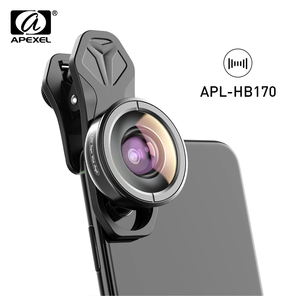 

APEXEL HD Optic Phone Lens 170 Degree Super Wide Angle Lens Camera Optical Lenses for Apple iPhone Xiaomi Samsung All Smartphone