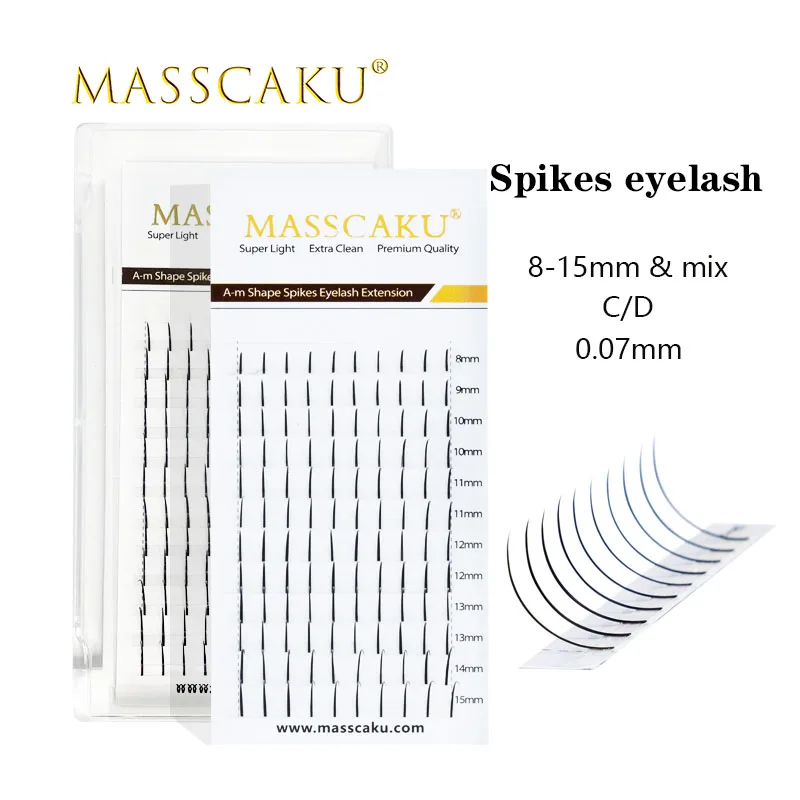 MASSCAKU A/M shape spikes lash 0.07 thickness korean pbt material individual soft natural fluffy false eyelashes extensions
MASSCAKU A/M shape spikes lash 0.07 thickness korean pbt material individual soft natural fluffy false eyelashes extensions