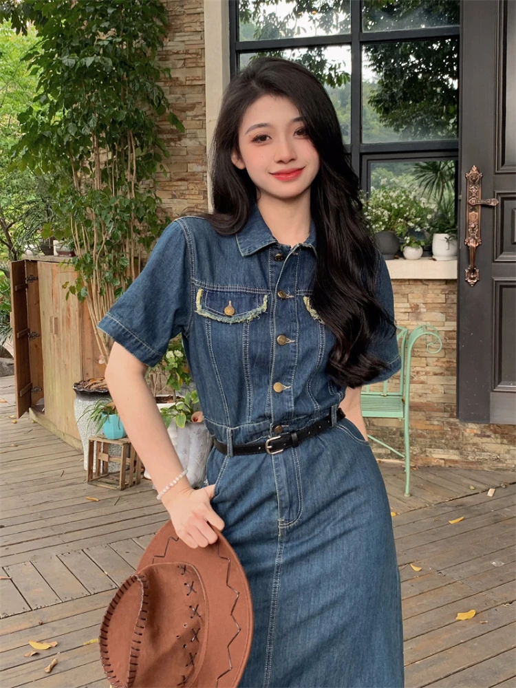 FMFSSOM New Casual Spring Summer Solid Slim Button Short Lady Dress A Line Turndown Collar Single Breasted Women Dresses
FMFSSOM New Casual Spring Summer Solid Slim Button Short Lady Dress A Line Turndown Collar Single Breasted Women Dresses