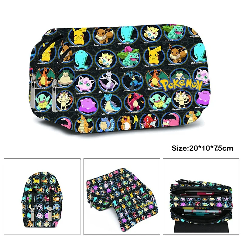 Pokemon Pikachu Pencill Case School Cartoon Pikachu Black Pen Bag School Supplies Stationery Schoolbag Birthday Party Gifts
Pokemon Pikachu Pencill Case School Cartoon Pikachu Black Pen Bag School Supplies Stationery Schoolbag Birthday Party Gifts