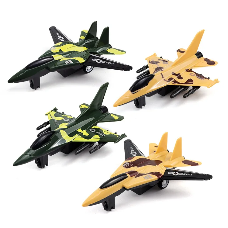 

Pull Back Aircraft Children's Camouflage Pull Back Fighter Model Toy Boy Camouflage Military Aircraft Model Gift for Children