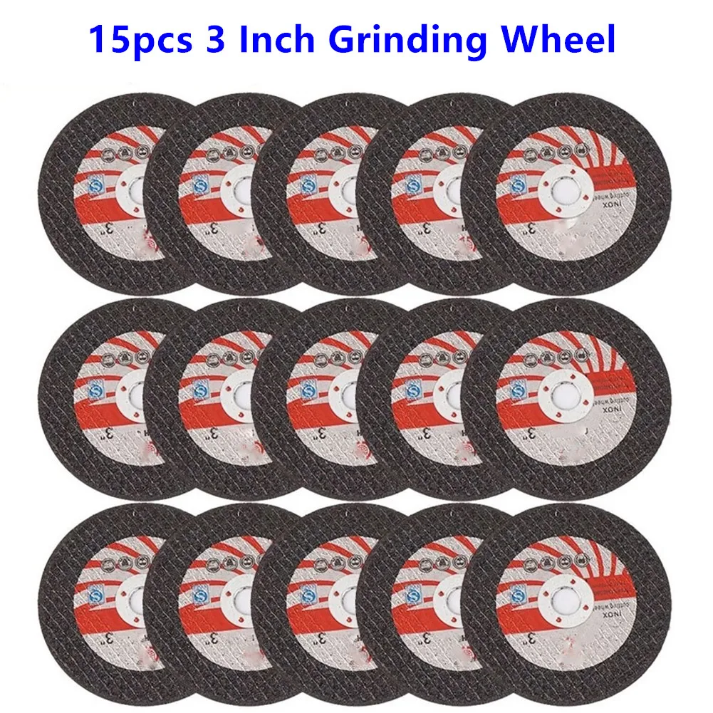 15pcs 3 Inch 75mm Mini Cutting Disc Circular Resin Grinding Wheel Saw Blades For Electric Angle Grinder Power Tool Accessories
15pcs 3 Inch 75mm Mini Cutting Disc Circular Resin Grinding Wheel Saw Blades For Electric Angle Grinder Power Tool Accessories