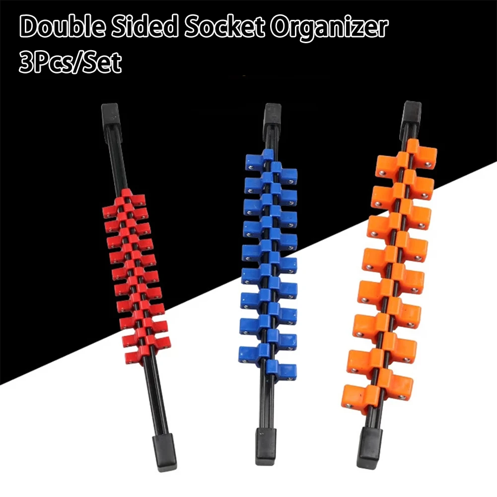 3Pcs Socket Wrench Holders 11Inch Double Sided Socket Organizer Socket Wrench Holders Socket Holders 1/4 3/8 1/2 Inch
3Pcs Socket Wrench Holders 11Inch Double Sided Socket Organizer Socket Wrench Holders Socket Holders 1/4 3/8 1/2 Inch