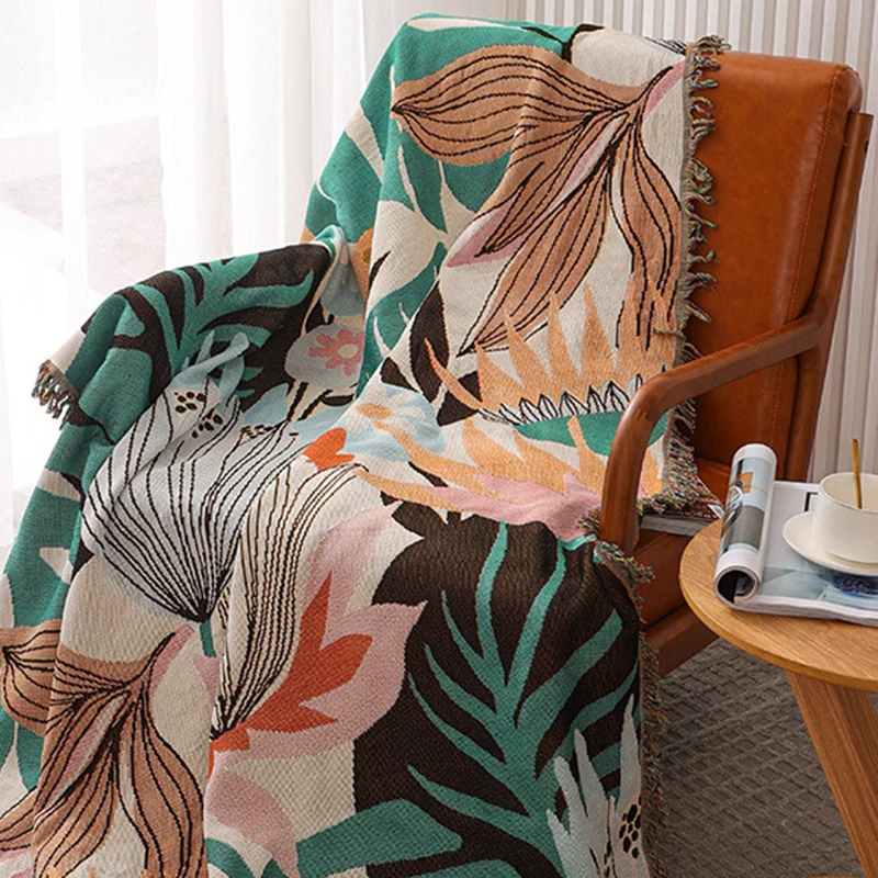 

Плед с бахромой для кровати, мягкое декоративное уютное плетеное теплое покрывало для кресла, дивана, гостиной