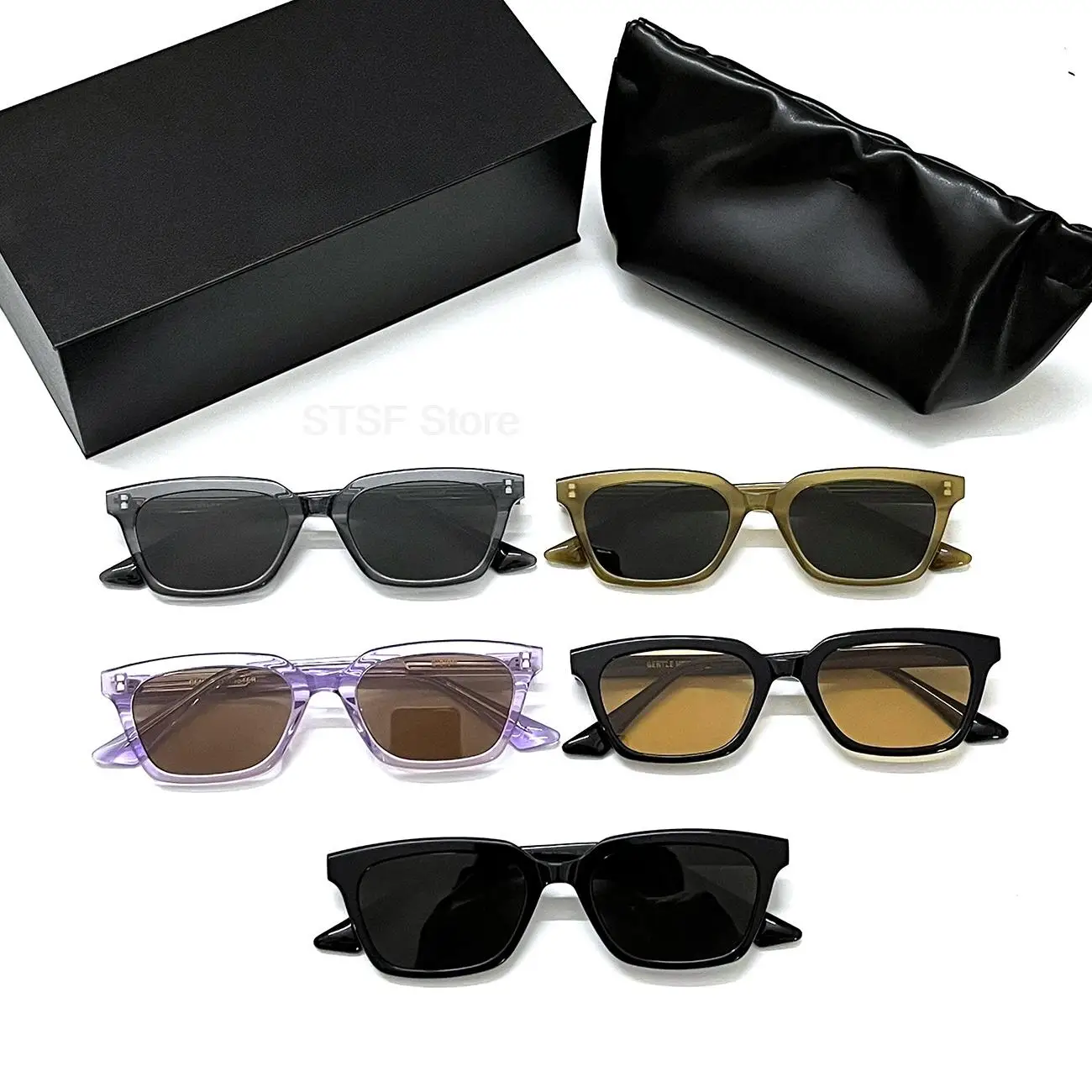 

Солнцезащитные очки кошачий глаз UV400 для мужчин и женщин, нежные ацетатные поляризационные очки в оригинальной коробке, в Корейском стиле