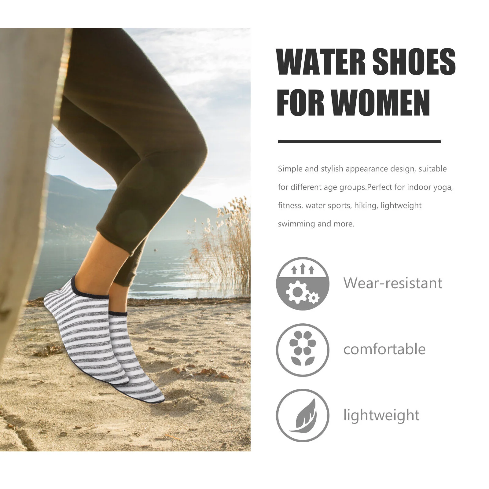1 Pair Water Sports Shoes Swimming Water Shoes Unisex Beach Shoes for Walking on Sand
1 Pair Water Sports Shoes Swimming Water Shoes Unisex Beach Shoes for Walking on Sand