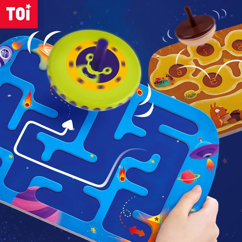 

TOI Maze Spinning Board Game Concentration Training Toy Hand-eye Coordination Baby Early Education Interactive Board Game Gifts