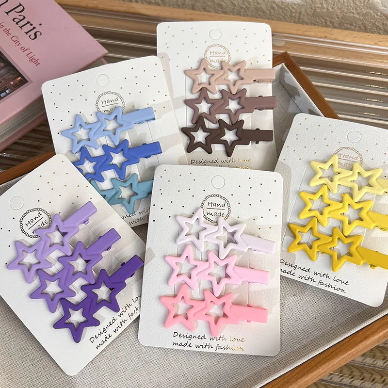 3Pcs/Set Colorful Star Gradient Metal Hair Clip For Womans Girls Sweet Cute Hairpin Hair Decorate Barrette Kids Hair Accessories
3Pcs/Set Colorful Star Gradient Metal Hair Clip For Womans Girls Sweet Cute Hairpin Hair Decorate Barrette Kids Hair Accessories