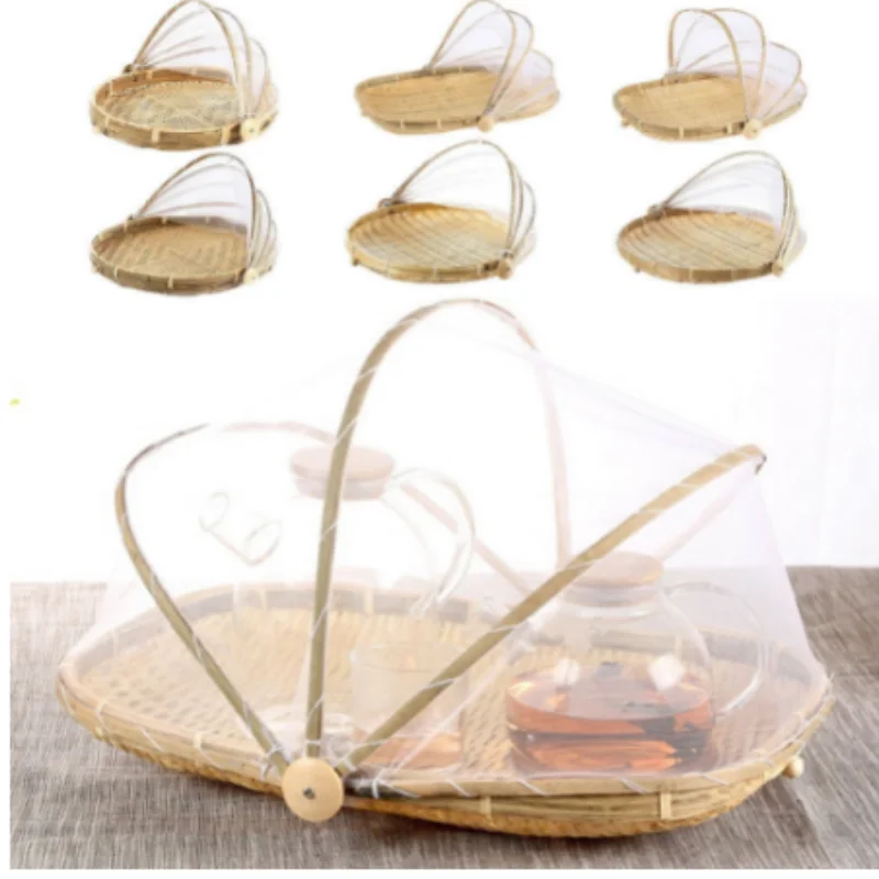 Bamboo Woven Dustpan Kitchen Mosquito-proof Dust-proof Net Cover Dry Goods Drying Basket Vegetable Cover Pastry Fruit Basket
Bamboo Woven Dustpan Kitchen Mosquito-proof Dust-proof Net Cover Dry Goods Drying Basket Vegetable Cover Pastry Fruit Basket