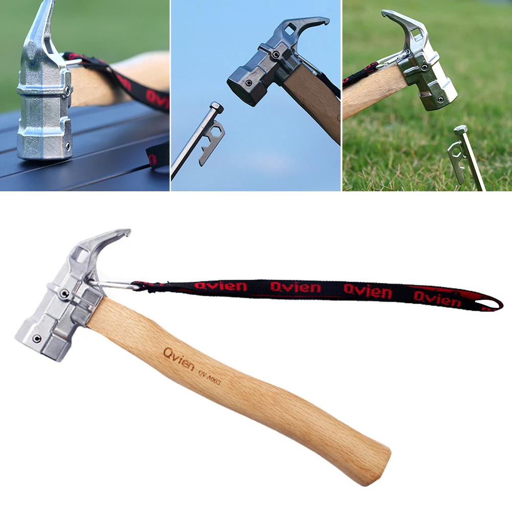 Outdoor Camping Hammer with Tent Stake Remover Stainless Steel Tent Hammer Wooden Handle Multi-Function Tent Stake Hammer
Outdoor Camping Hammer with Tent Stake Remover Stainless Steel Tent Hammer Wooden Handle Multi-Function Tent Stake Hammer