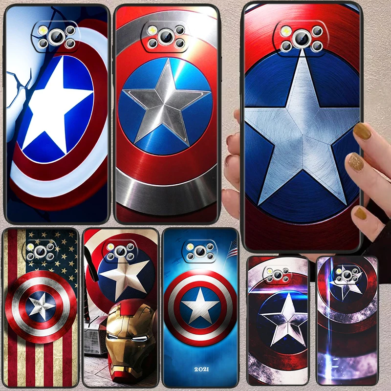 Captain America superhero Marvel Black Phone Case For Xiaomi Mi Poco X5 X3 Pro X4 F4 F3 GT M5 M5s M4 M3 C55 C50 C40 5G
Captain America superhero Marvel Black Phone Case For Xiaomi Mi Poco X5 X3 Pro X4 F4 F3 GT M5 M5s M4 M3 C55 C50 C40 5G