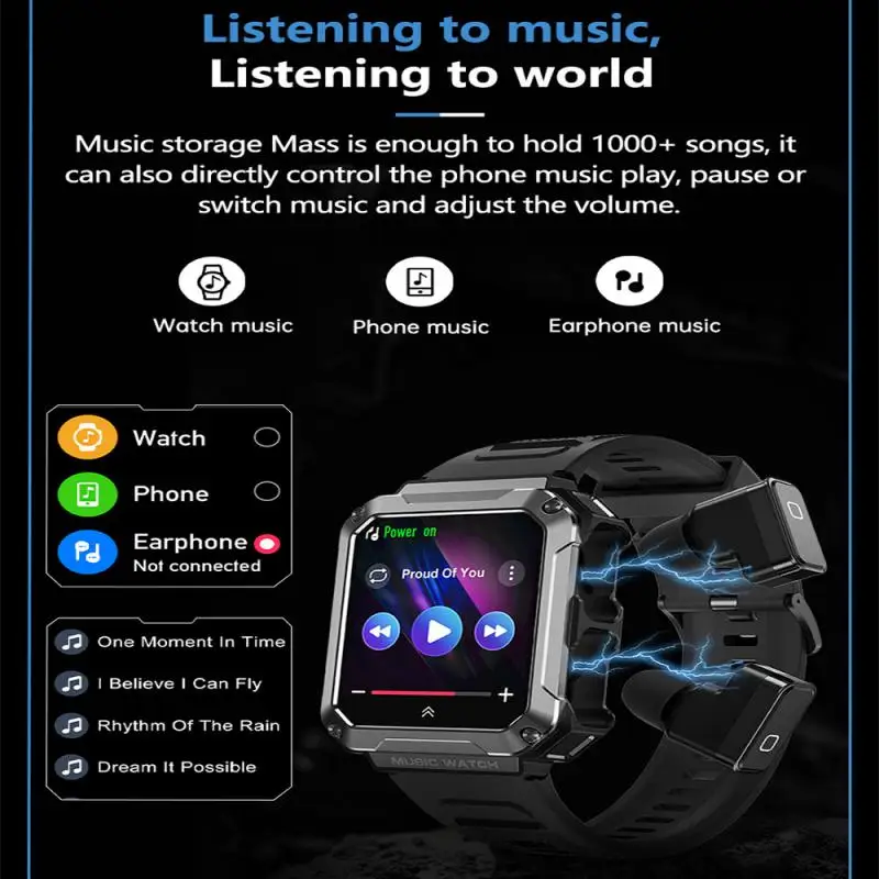 T93 Smart Watch TWS Wireless Bluetooth Full Touch Watch Integrated Local Music Smart Watch With Headphones Health Monitoring
T93 Smart Watch TWS Wireless Bluetooth Full Touch Watch Integrated Local Music Smart Watch With Headphones Health Monitoring