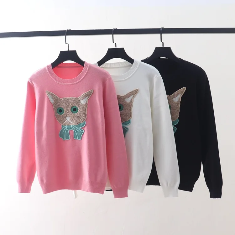 Женский трикотажный пуловер с вышивкой, розовый свитер в стиле ретро с кошачьим бантом, Молодежный пуловер в западном стиле для осени и зимы...
Женский трикотажный пуловер с вышивкой, розовый свитер в стиле ретро с кошачьим бантом, Молодежный пуловер в западном стиле для осени и зимы...