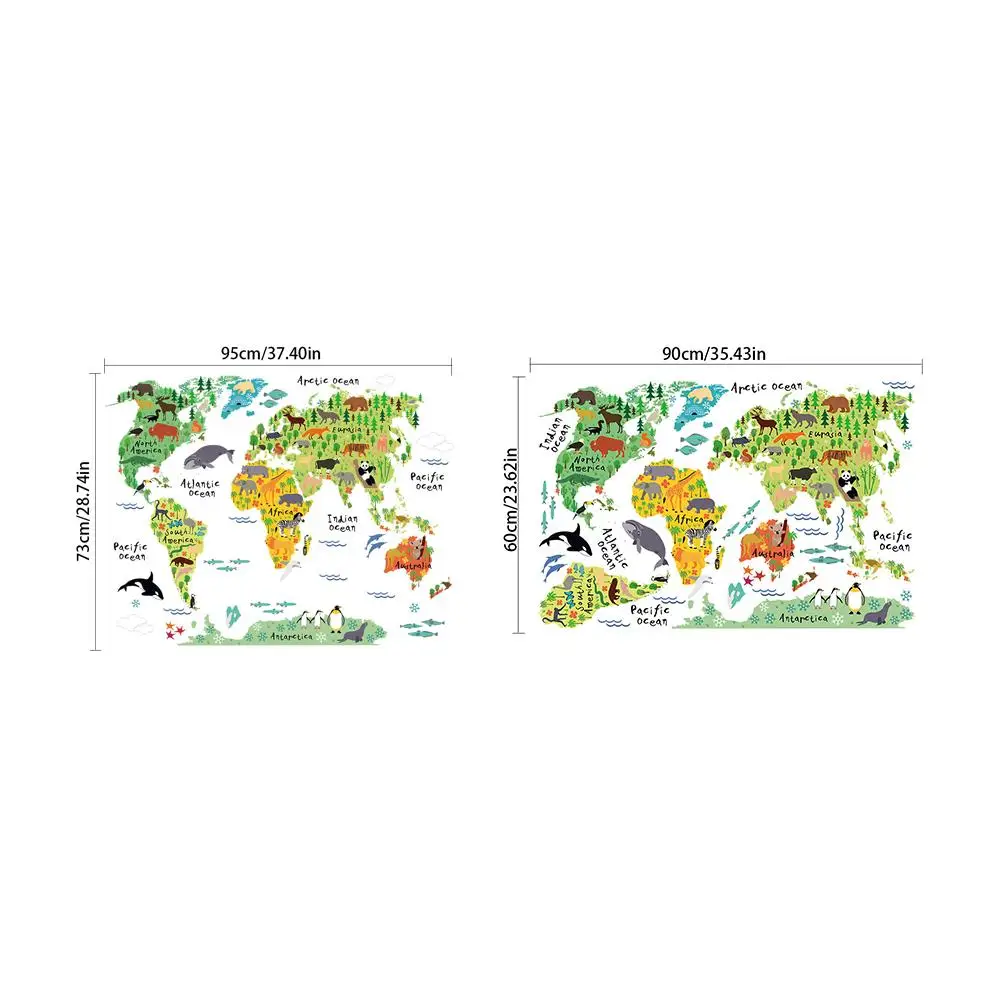 Kids World Map Wall Art Decals, Peel and Stick Animal Map Wall Posters, Removable Wall Stickers Art for Children Nursery
Kids World Map Wall Art Decals, Peel and Stick Animal Map Wall Posters, Removable Wall Stickers Art for Children Nursery