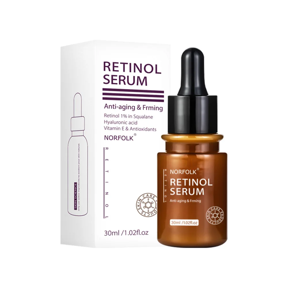 Retinol Facial Serum Moisturizing Whitening Firming Fade Fine Lines Nasal Wrinkle Anti-Wrinkle Anti-aging Serum 30ml Wholesale 
Retinol Facial Serum Moisturizing Whitening Firming Fade Fine Lines Nasal Wrinkle Anti-Wrinkle Anti-aging Serum 30ml Wholesale