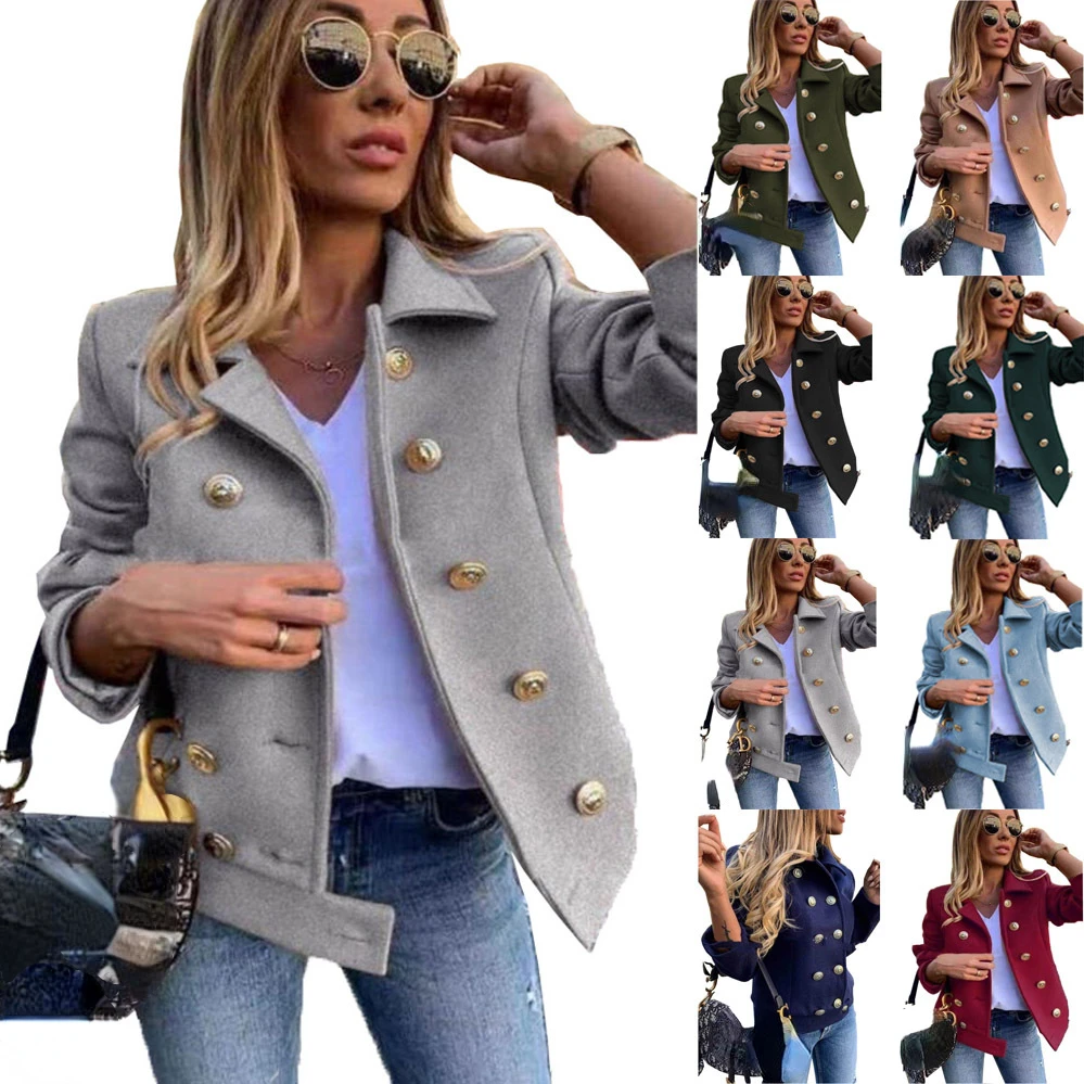 2022 Autumn and Winter New Women's Jackets, Slim Long-sleeved Double-breasted Suit Collar Woolen Small Coat
2022 Autumn and Winter New Women's Jackets, Slim Long-sleeved Double-breasted Suit Collar Woolen Small Coat