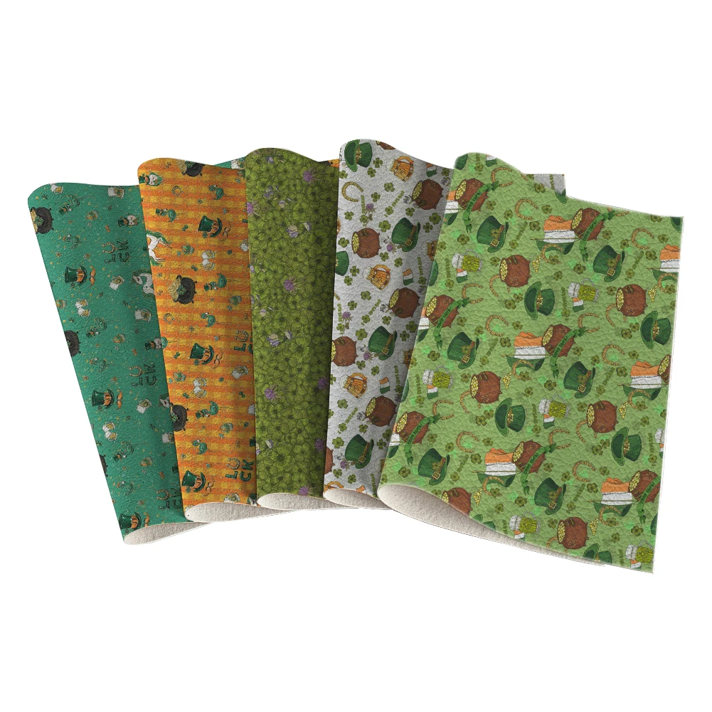 Latest St. Patrick's Day Pattern Lychee Grain Faux Leather for DIY Handmade Hair Bows 30X136CM
Latest St. Patrick's Day Pattern Lychee Grain Faux Leather for DIY Handmade Hair Bows 30X136CM